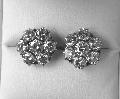 Edwardian Daisy Cluster Diamond Earrings. Edwardian Daisy Cluster Diamond Earrings.